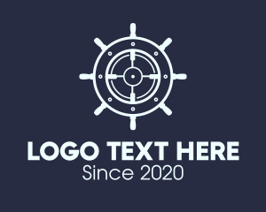 Gun - Maritime Steering Wheel Crosshair logo design