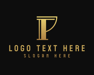 Column - Art Deco Architecture Pillar logo design