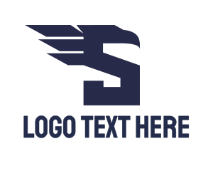 Eagle - Blue S Eagle logo design