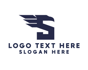 Gamer - Modern Wing Eagle Letter S logo design