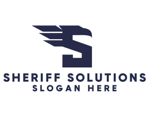 Modern Wing Eagle Letter S logo design