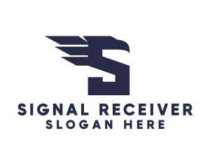 Modern Wing Eagle Letter S logo design