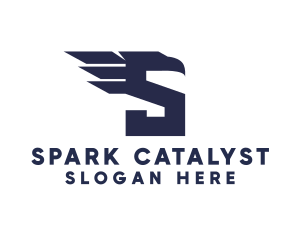 Modern Wing Eagle Letter S logo design