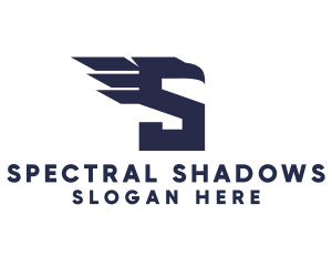 Modern Wing Eagle Letter S logo design