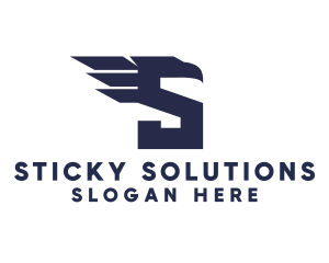 Modern Wing Eagle Letter S logo design