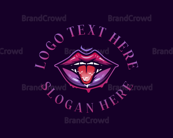 Lips Seductive Tongue Logo