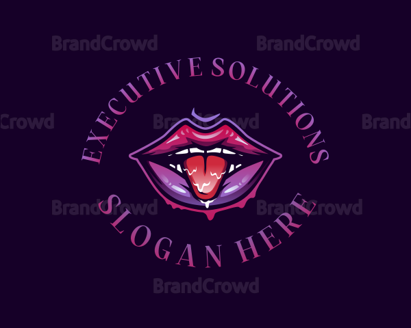 Lips Seductive Tongue Logo