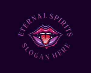 Lips Seductive Tongue Logo