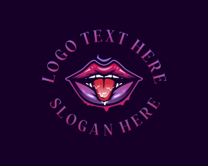 Lips Seductive Tongue Logo