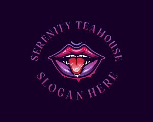 Lips Seductive Tongue Logo