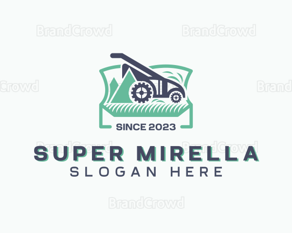 Lawn Mower Landscaping Logo