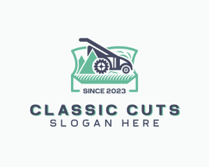 Lawn Mower Landscaping logo design