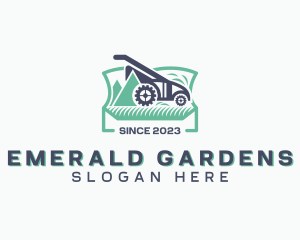 Lawn Mower Landscaping logo design