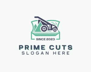 Lawn Mower Landscaping logo design