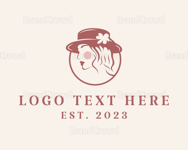 Feminine Fedora Hat Logo