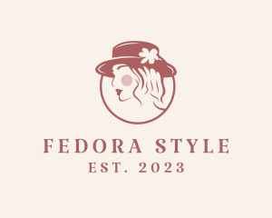 Feminine Fedora Hat logo design