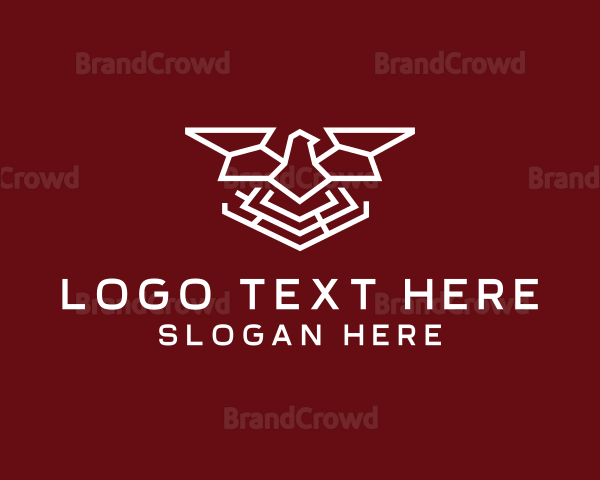 Geometric Outline Eagle Logo