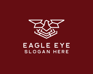 Geometric Outline Eagle  logo design