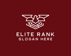 Rank - Geometric Outline Eagle logo design