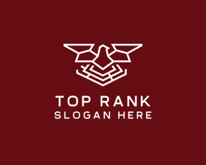 Ranking - Geometric Outline Eagle logo design