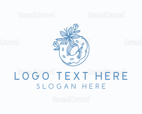 Floral Donut Bakery Logo