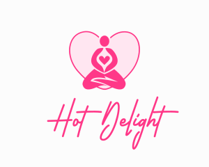 Human Heart Yoga logo design