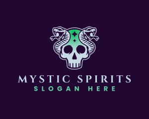 Mystic Skull Snake logo design