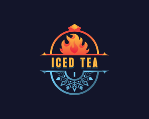 Fire Snowflake Cooling logo design