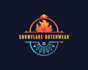 Fire Snowflake Cooling logo design