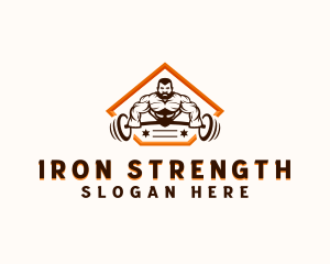 Weightlifting - Fitness Man Weightlifter logo design