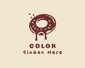 Brown Donut Snack  Logo