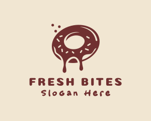 Bagel - Brown Donut Snack logo design