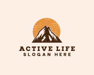 Nature Mountain Hiking Logo