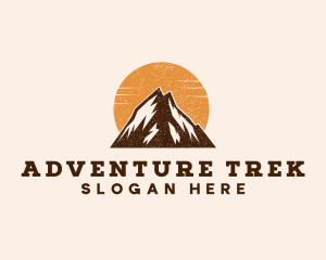 Backpacking - Nature Mountain Hiking logo design
