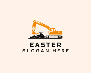 Excavation - Heavy Duty Construction Excavator logo design