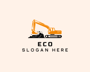 Heavy Equipment - Heavy Duty Construction Excavator logo design