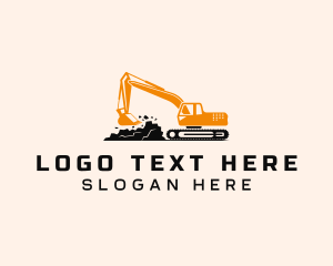 Heavy Duty Construction Excavator Logo