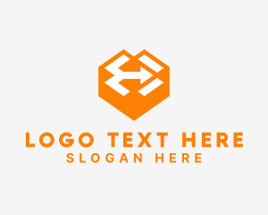 Logistics Service - Geometric Arrow Letter H logo design