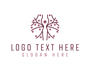 Spa - Eco Woman Tree Nature logo design