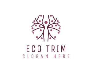 Eco Woman Tree Nature logo design