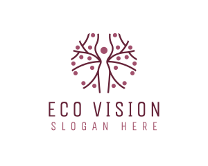 Eco Woman Tree Nature logo design