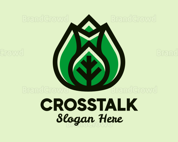 Modern Healthy Leaf Logo