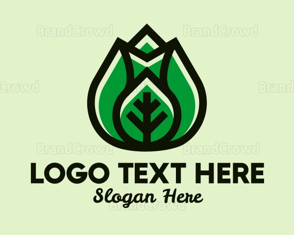 Modern Healthy Leaf Logo