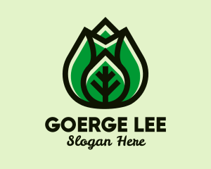 Vegan - Modern Healthy Leaf logo design