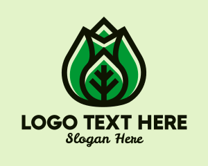 Tea Shop - Modern Healthy Leaf logo design