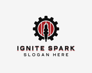 Mechanical Spark Plug  logo design