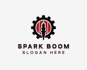 Mechanical Spark Plug  logo design