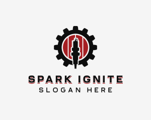 Mechanical Spark Plug  logo design