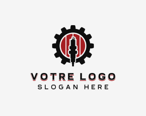 Auto Repair - Mechanical Spark Plug logo design
