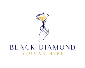 Diamond Wines Glass logo design